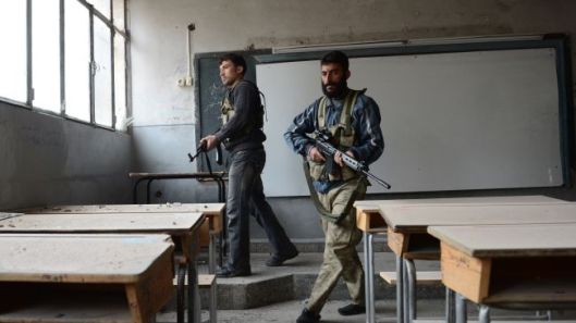 terrorists-in-school-Aleppo