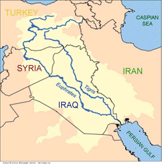 Iran_Euphrates_River_Map
