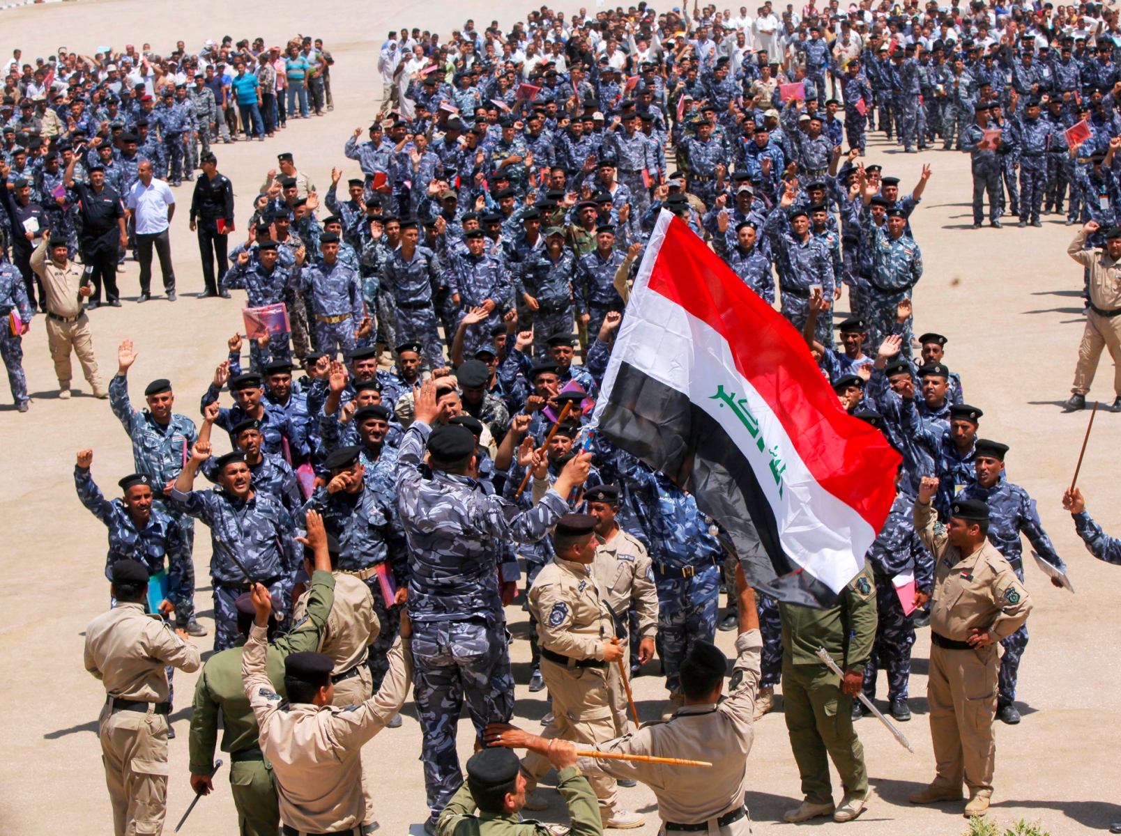 Volunteers, who have joined Iraqi security forces to fight against
