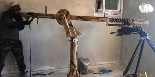 Daesh terrorist aiming an American-made 10-foot long sniper rifle-1
